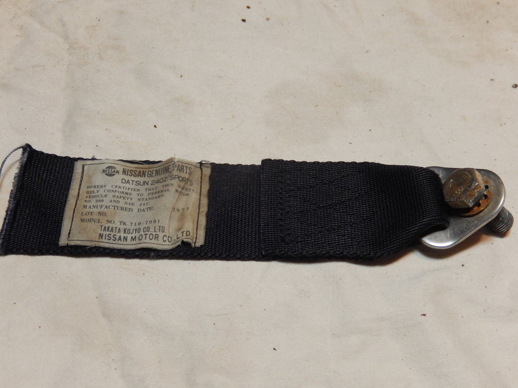 Datsun 240Z Seat Belt Label and Anchor