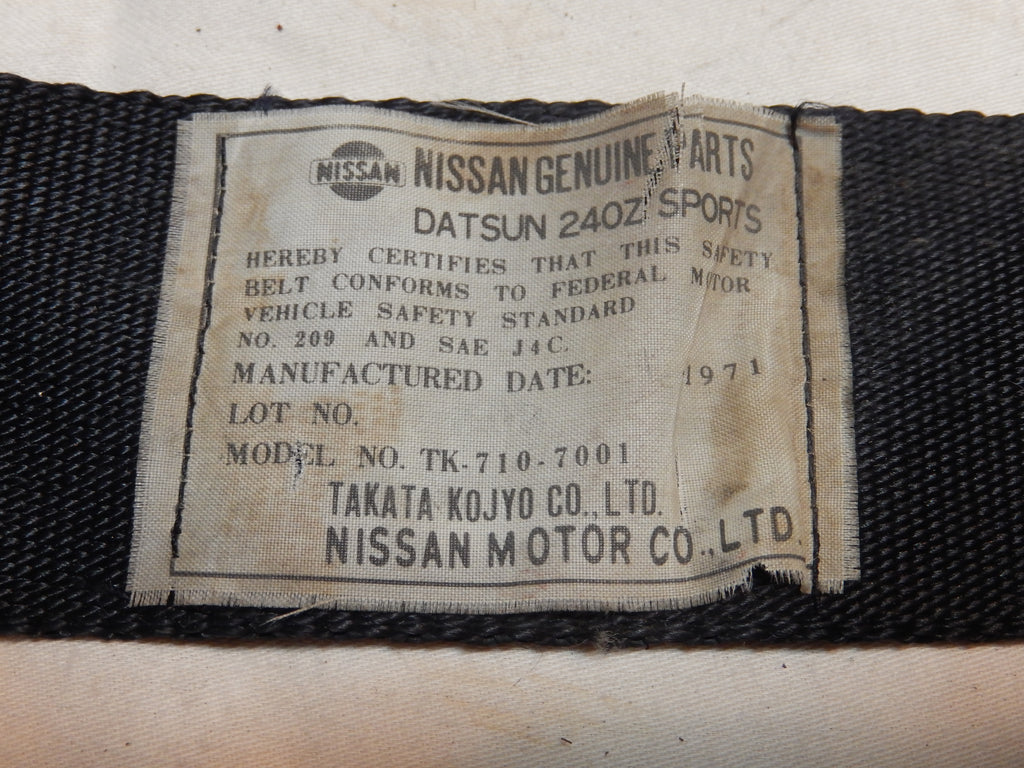 Datsun 240Z Seat Belt Label and Anchor