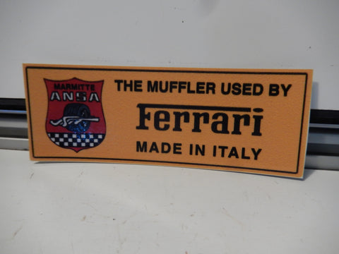 ANSA OEM Type Tip Sticker  " Number 1 From Italy "