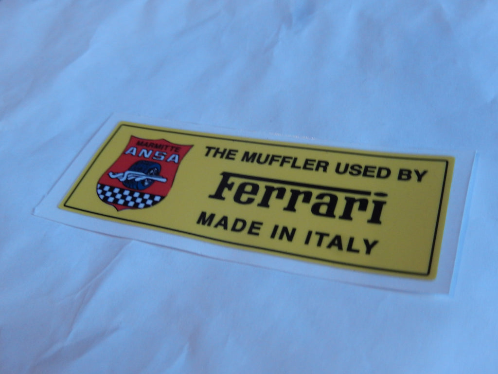 ANSA OEM TYPE  Used by Ferrari  Sticker – Maserati Compound