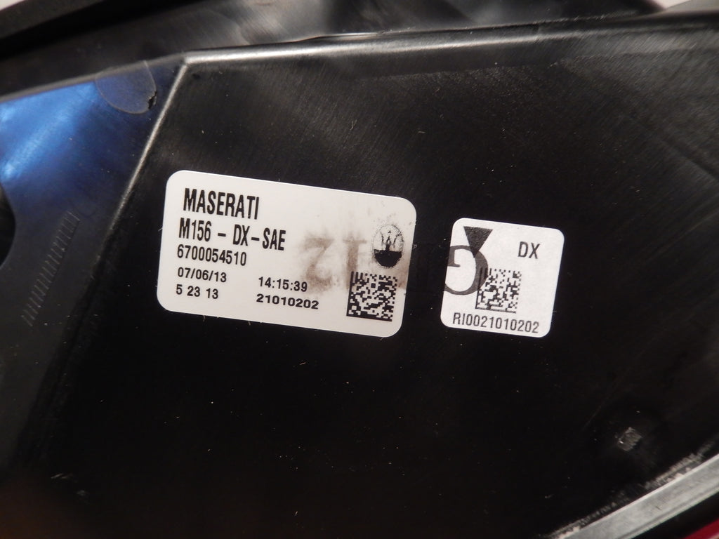 Maserati Quattroporte NEW Rear Right Hand, Passenger Tail Light # 6700054510